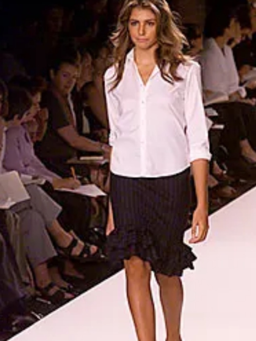 Ralph Lauren Collection Purple Label Silk Tiered Ruffle Skirt Vintage 2000 $1298